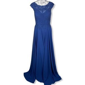 Marsoni By Colors Beaded Applique A Line dress